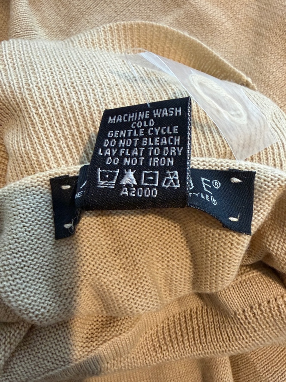 Dialogue Camel Open-Front Cardigan and Turtleneck Sweater Set - Picture 8 of 12
